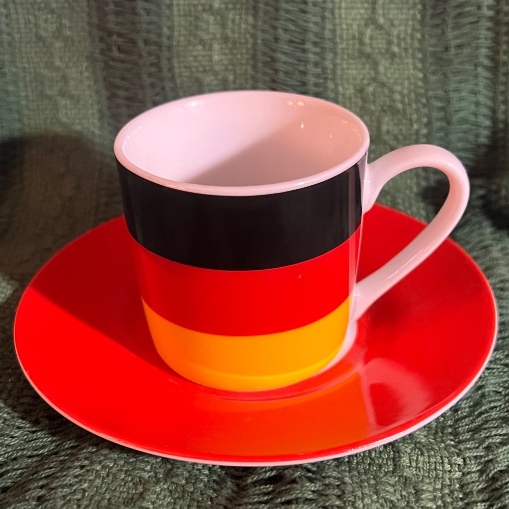 German Flag Colors...Cappuccio  Cup and Saucer (Small)